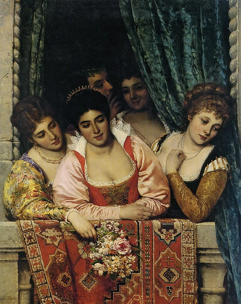 Giovani veneziane al balcone